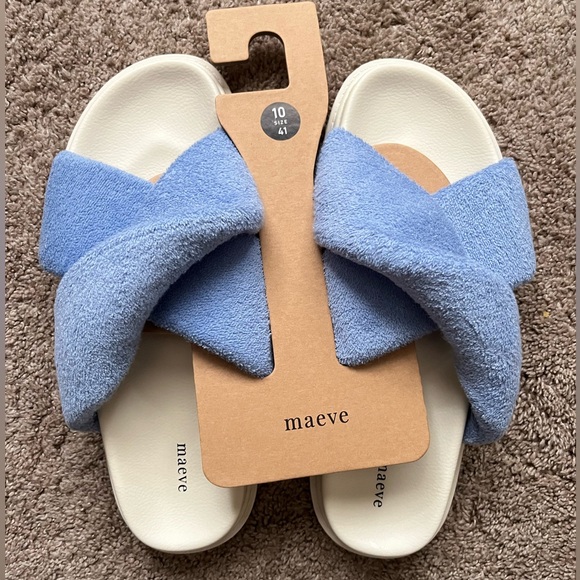 Anthropologie Maeve Terry Slide Sandals size 10 summer minimalist preppy - Picture 5 of 7